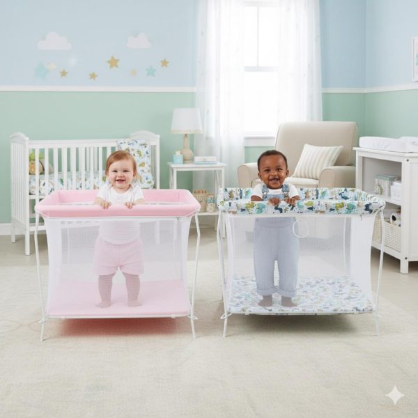 Brinquedo infantil cercadinho dobrável Square até 20kg para bebê