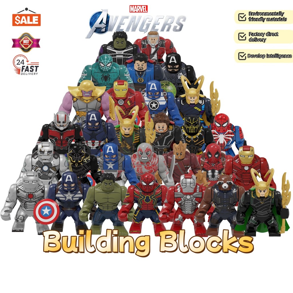 brinquedo infantil blocos de construção super-herói PG846-PG893 para montar