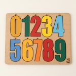 brinquedo infantil números educativos em MDF colorido para aprender matemática