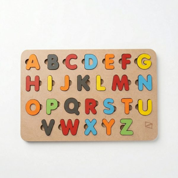 brinquedo infantil Alfabeto em MDF Premium com letras coloridas de A a Z estilo Montessori