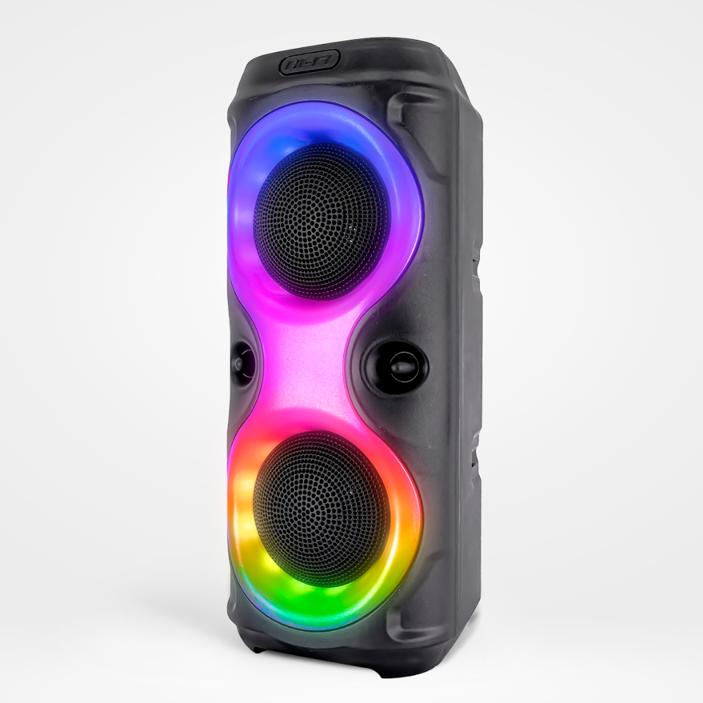 Caixa de som bluetooth 30W com LED RGB portátil para praia, festa e viagem