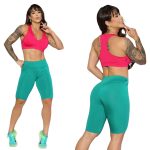 calca feminina kit 2 bermuda ciclista até o joelho para academia yoga e caminhada