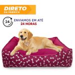 cama caminha pet cachorro e gato tamanhos P M G com zíper lavável e almofadinha