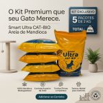cama pet areia ecológica para gatos biodegradável kit 5x2kg