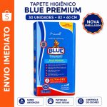 Cama pet com tapete higiênico Blue Premium Ultra Absorção 82x60cm antivazamento