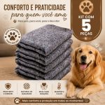 cama pet cobertor 5 peças 190x70 grosso quentinho para cachorro e gato