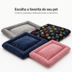 Cama pet para cachorro e gato de porte pequeno, médio e grande em colchonete macio
