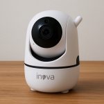camera seguranca WiFi IP 360 graus com audio e sensor de movimento para monitoramento interno