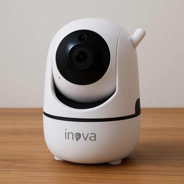 camera seguranca WiFi IP 360 graus com audio e sensor de movimento para monitoramento interno