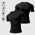 camisa de compressão poliamida masculina lisa para academia e jiu-jitsu
