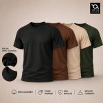 camiseta dia dia 100% algodão kit 4 unidades básica premium várias cores lisa confortável
