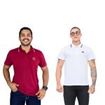 Camiseta masculina polo fio 30 bordada algodão manga curta kit 2