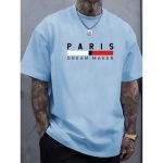 camiseta masculina Paris Dream Maker 100% algodão casual premium com estampa