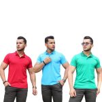 camiseta masculina kit 3 polo fio 30 algodão com bolso e manga curta
