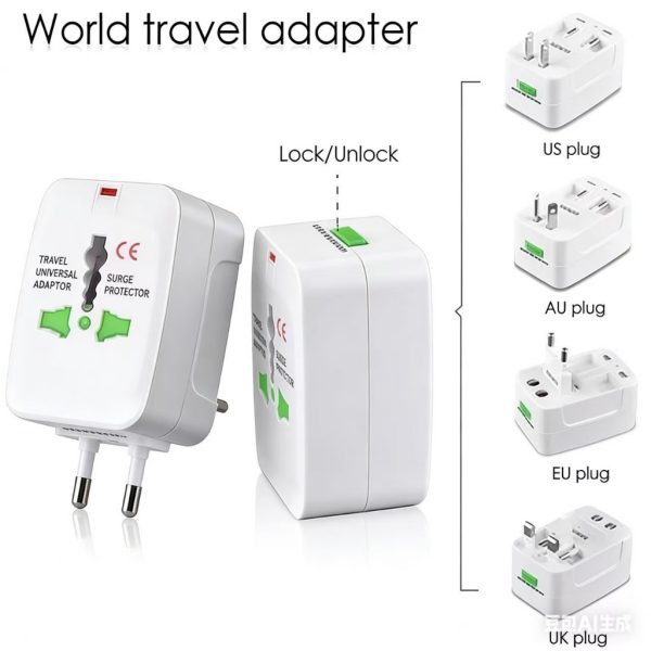 carregador celular com adaptador universal para tomadas AUS, NZ, EUA e UK