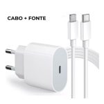 carregador iphone turbo tipo-C 20W com cabo Lightning para carga rápida