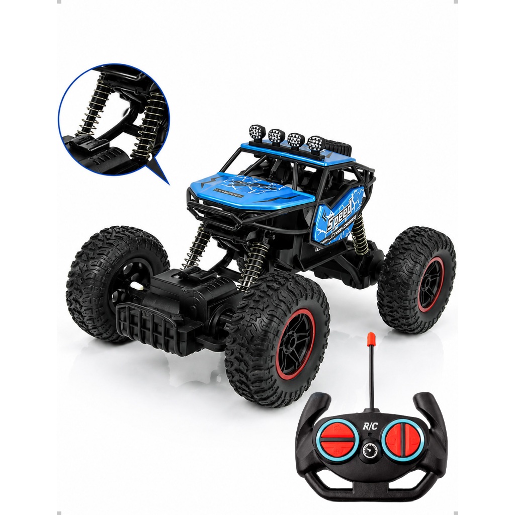 Carrinho controle remoto off road 4x4 rally monster truck recarregável em ação