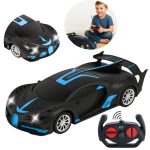 carrinho de controle remoto preto com farol da linha premium top em superfície lisa