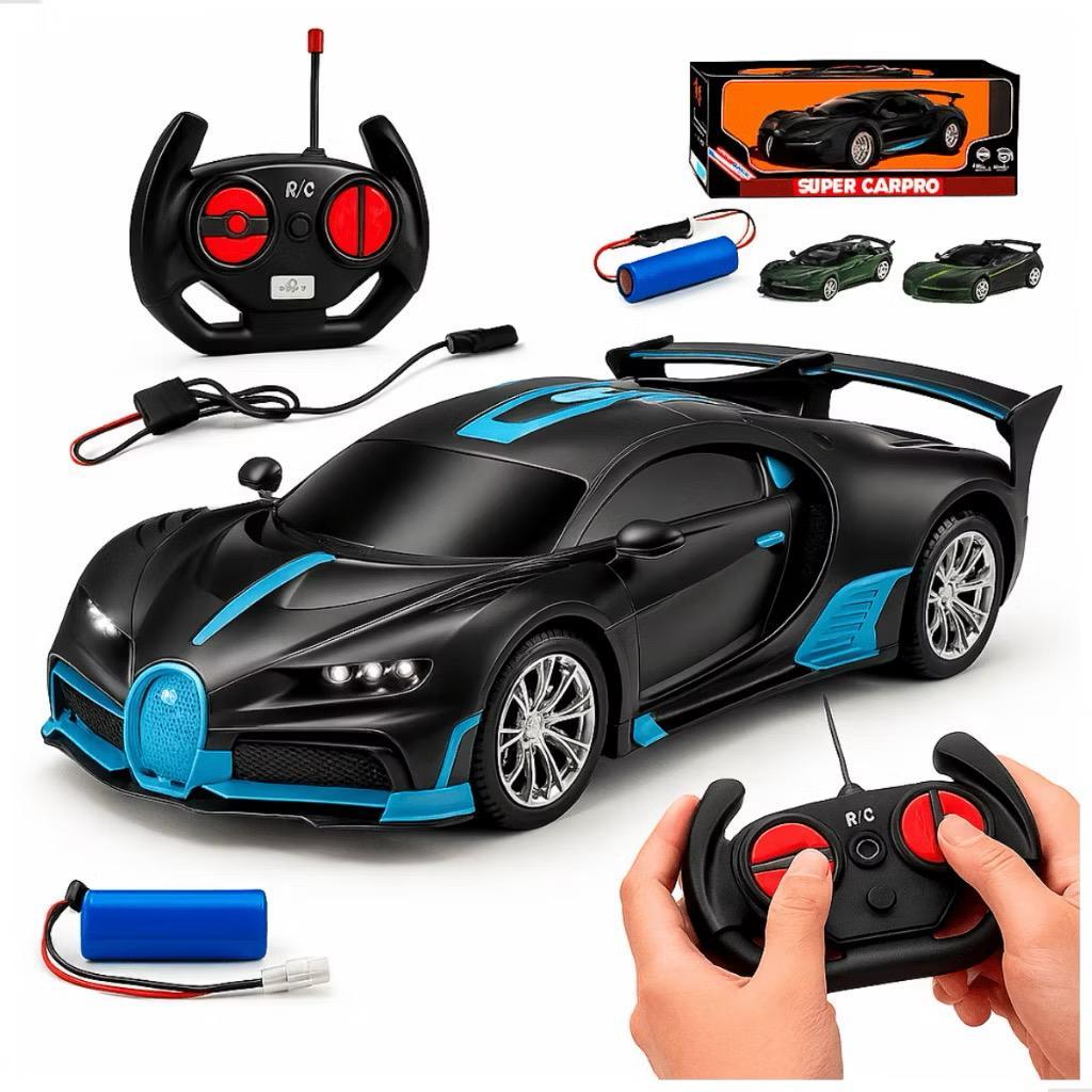 Carrinho de controle remoto esportivo estilo Ferrari Lamborghini Bugatti em alta velocidade