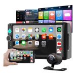 central multimídia din bluetooth 2 Din com câmera de ré, USB, SD e FM