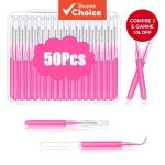 cilios sobrancelha kit 50 escovas com tampa para extensões e laminação