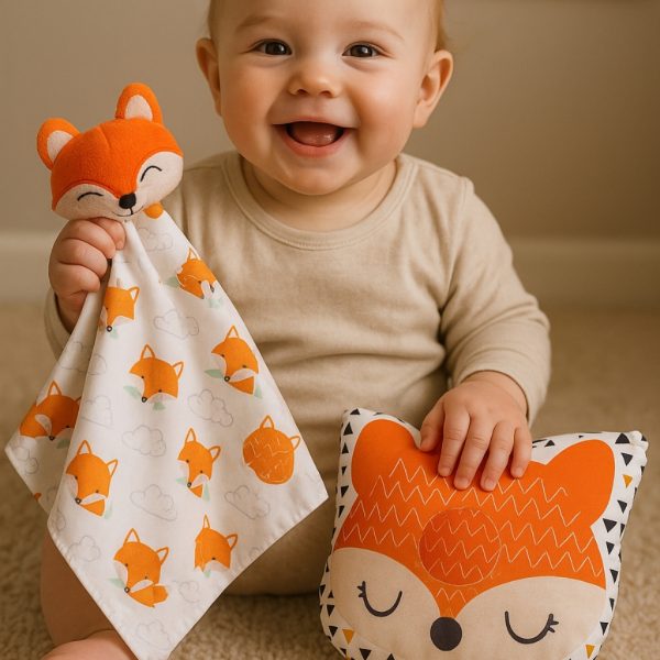 conjunto naninha paninho com bichinho pelúcia e travesseiro anatômico para bebê