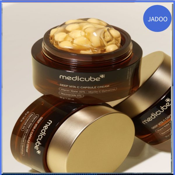 Creme facial Medicube Deep Vita C Capsule Cream 55g com cápsulas de vitamina C para hidratação e luminosidade