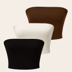 Cropped tube tomara que caia RF 015 em kit com 3 peças femininas