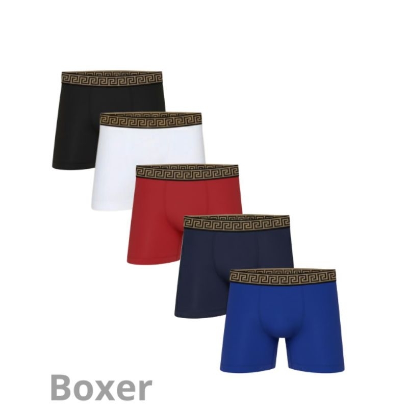 Cueca masculina kit 5 boxer de algodão confortável e elegante para o dia a dia