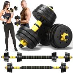 de halteres treino 20 kg Bonafit 3 em 1 ajustável para musculação em casa