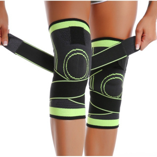 Equipamento fitness joelheira de compressão ajustável em nylon para alívio de dor e proteção na academia