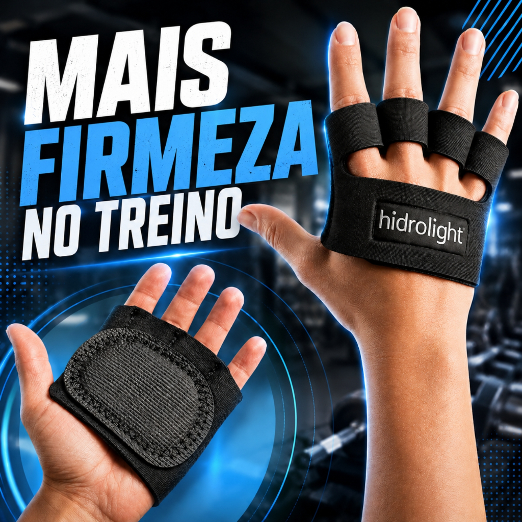 Equipamento musculação luva academia Hidrolight mini palma neoprene antiderrapante par