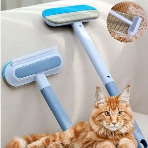 Escova removedor de pelos multifuncional para cães, gatos e roupas
