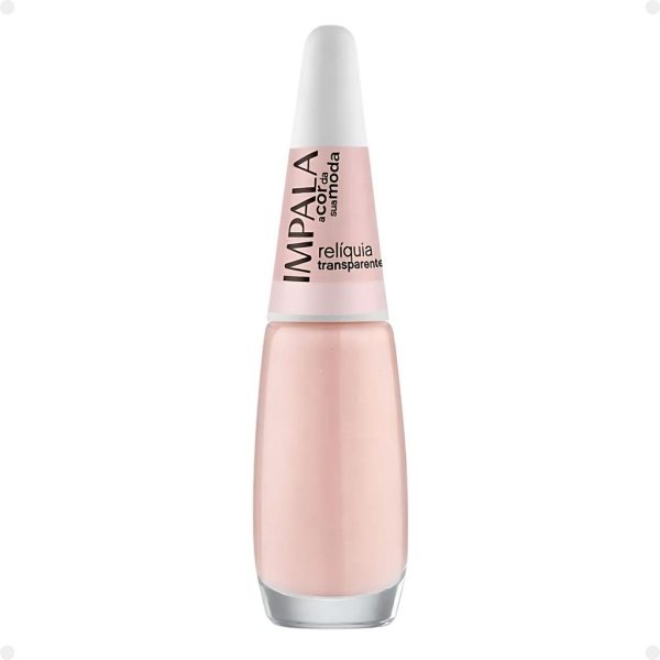 esmalte unha Impala Cor da Sua Moda Relíquia 7,5ml transparente em frasco compacto
