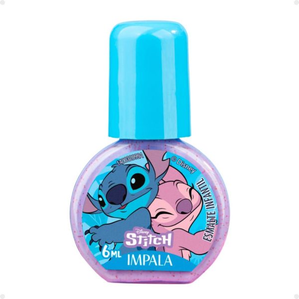 Esmalte unha infantil Impala Disney Stitch 6ml frasco colorido