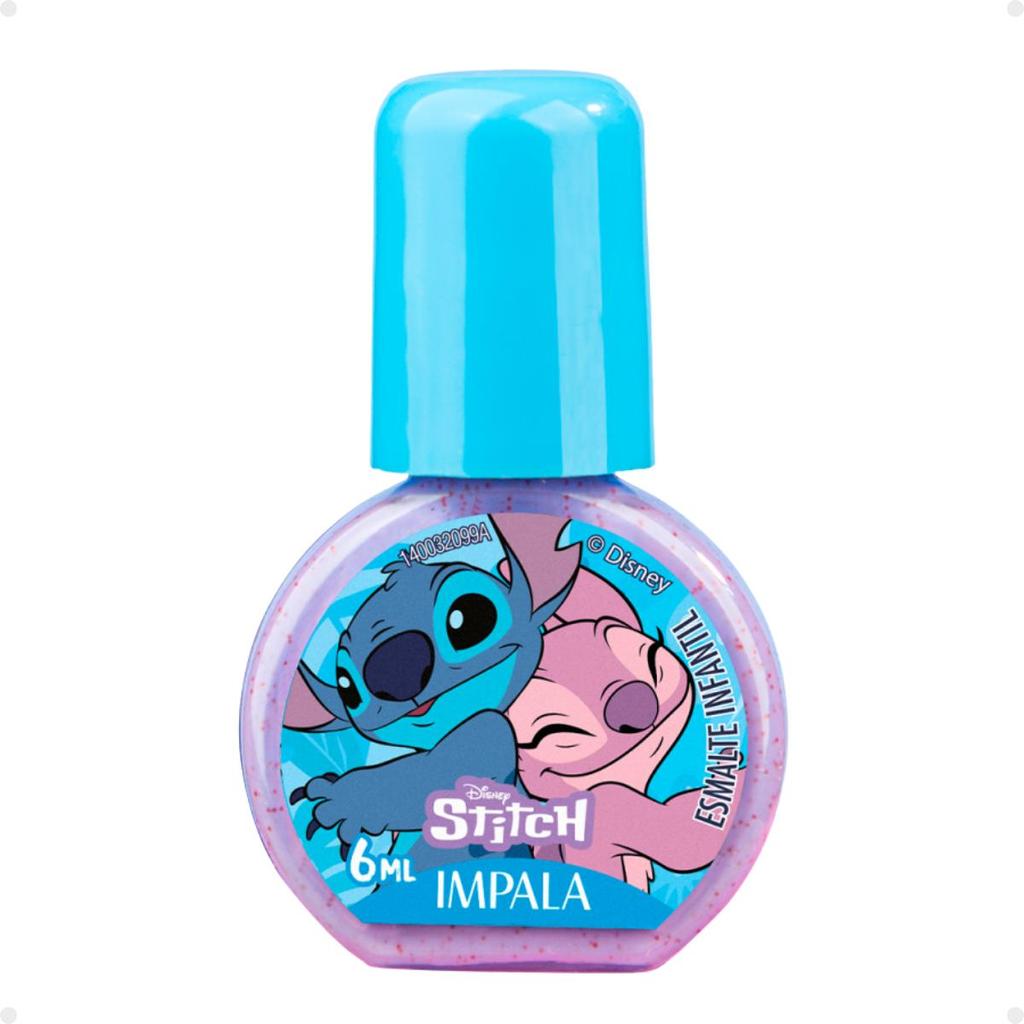 Esmalte unha infantil Impala Disney Stitch 6ml frasco colorido