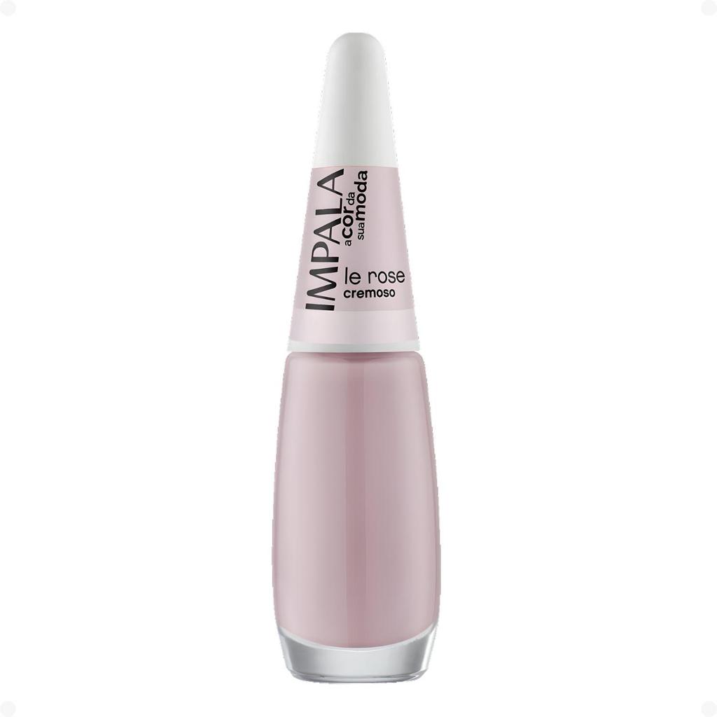 esmalte unha Impala A Cor Da Sua Moda Le Rose 7,5ml cremoso em vidrinho