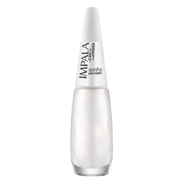 Esmalte unha perolado Impala Sonho 7,5ml com acabamento brilhante para unhas sofisticadas