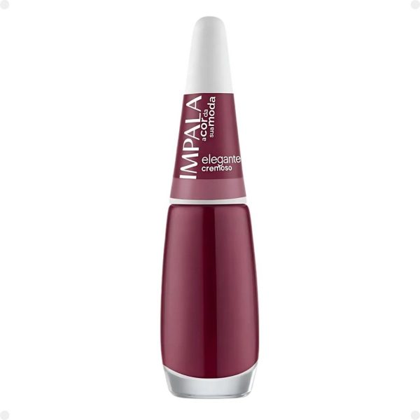 esmalte unha Impala Cor Da Sua Moda Elegante 7,5ml com acabamento cremoso e brilho