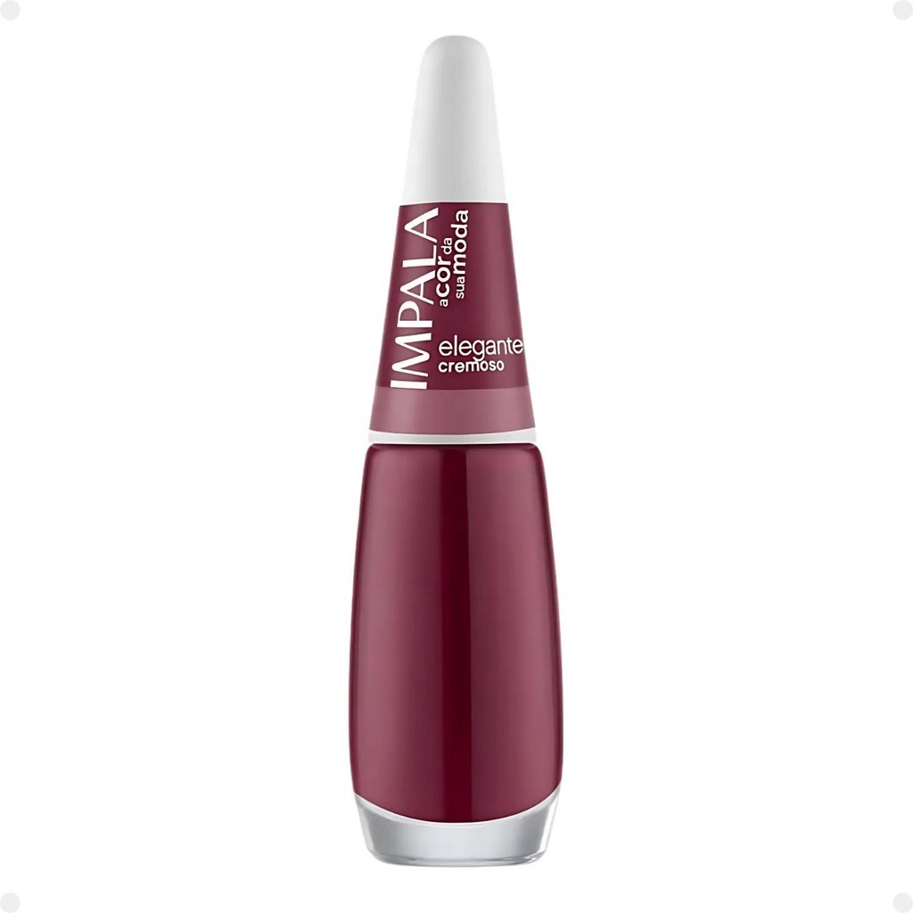 esmalte unha Impala Cor Da Sua Moda Elegante 7,5ml com acabamento cremoso e brilho
