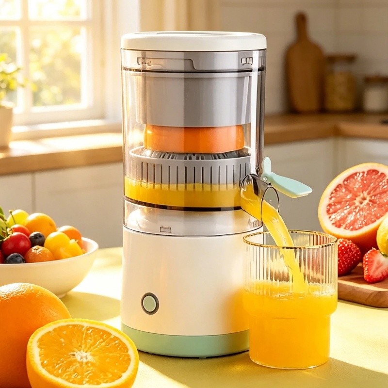 espremedor elétrico laranja limão recarregável USB para fazer sucos na cozinha