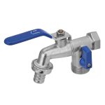 Ferramenta jardim torneira esfera duas saídas em metal para tanque máquina de lavar e jardim