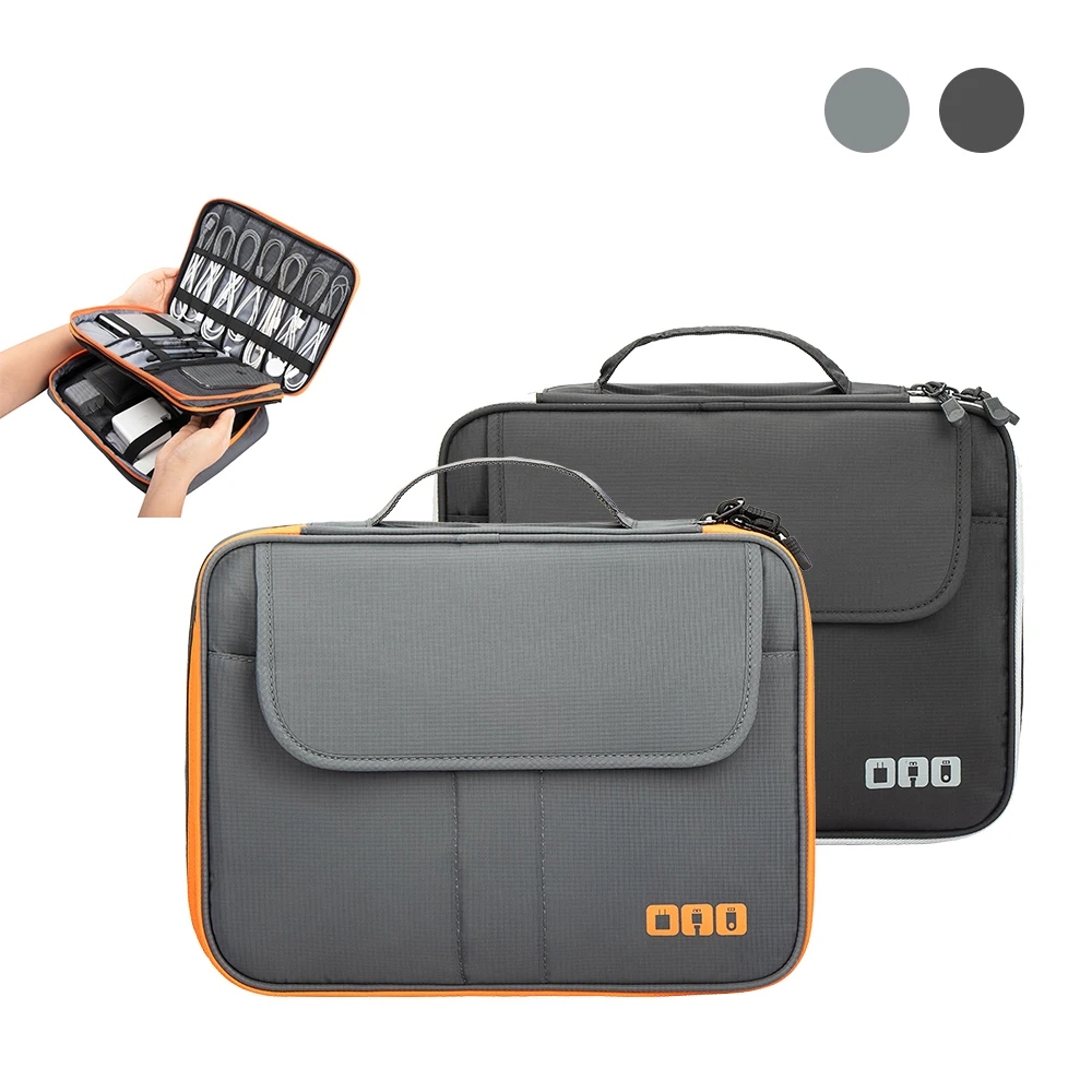 Gadget eletronico bolsa organizadora impermeável para cabos carregador mouse e power bank