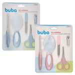 higiene bebe kit com tesoura, cortador, escova e pente para recém-nascido Buba