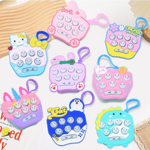 jogo quebra cabeca Mini Console POP IT infantil portátil antistress com botões coloridos