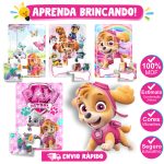 jogo quebra cabeca em MDF 6 peças Patrulha Canina brinquedo educativo infantil