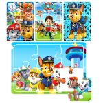 jogo quebra cabeca em MDF 6 peças Patrulha Canina brinquedo pedagógico infantil