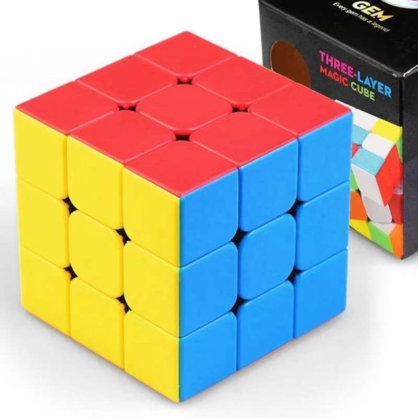 kit1 5peça cubo mágico profissional 3x3x3 speed gold edition com 5 unidades