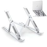 laptop suporte base notebook em alumínio dobrável e portátil para mesa de trabalho