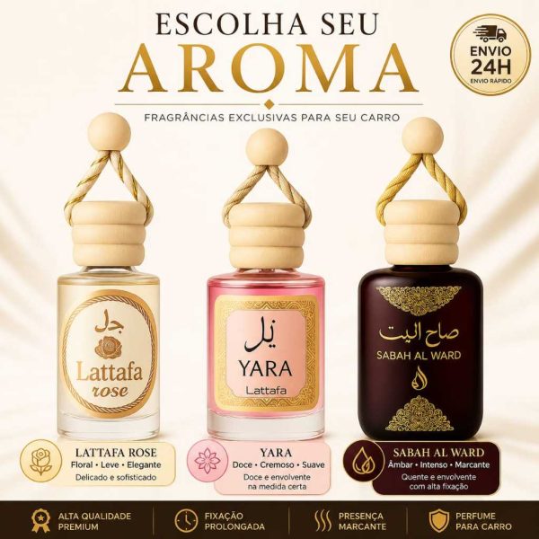 Limpeza automotiva com Cheirinho Árabe 10ml para Carro, aromatizante automotivo de pendurar com fragrância marcante